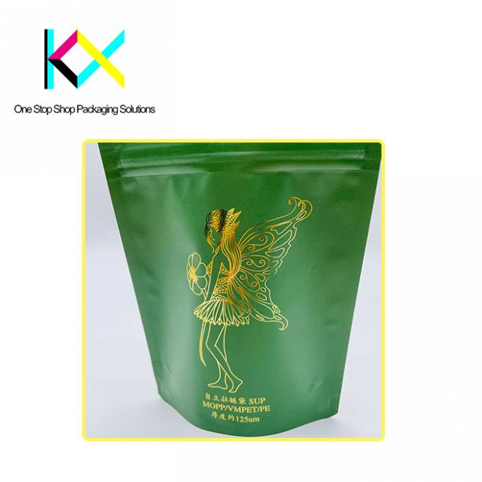 Golden Hot Foil Stamping Digital Printed Packaging Bags Ketebalan 125um 1