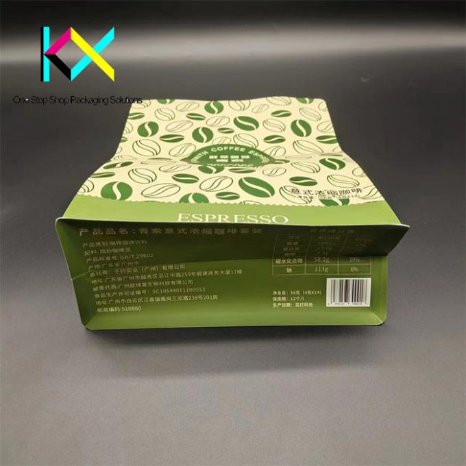 CTP Printing Kraft Paper PLA Biodegradable Coffee Bags dengan Valve dan Zipper 2