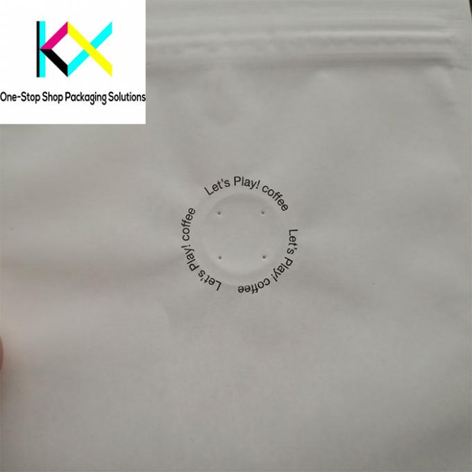 PET VMPET PE Aluminium Foil Standing Bag Tas Kopi Custom Made 4