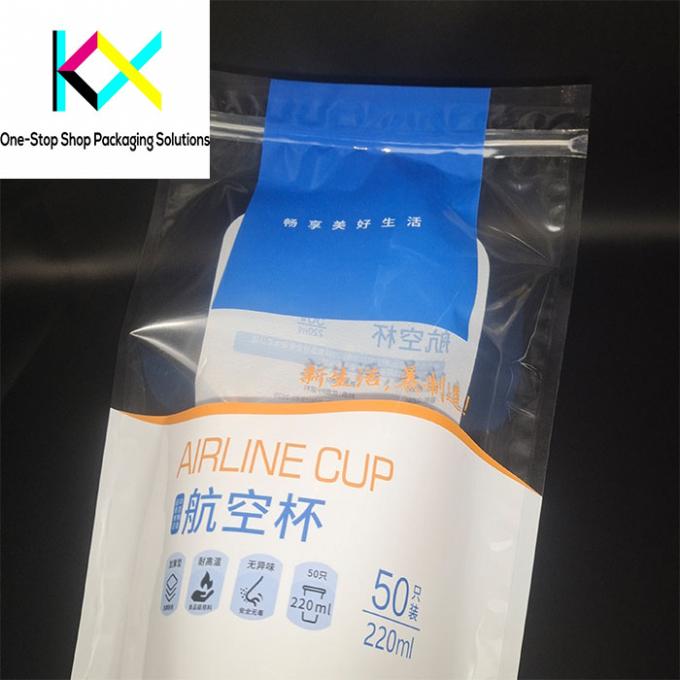 3 Side Seal Flat Bag Commodity Packaging Dengan Zipper Untuk Piala Plastik 2
