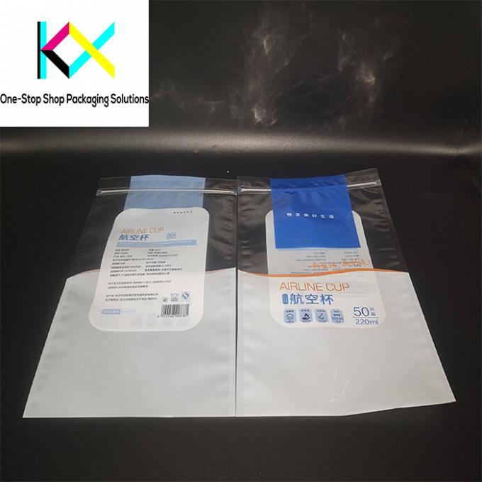 3 Side Seal Flat Bag Commodity Packaging Dengan Zipper Untuk Piala Plastik 5