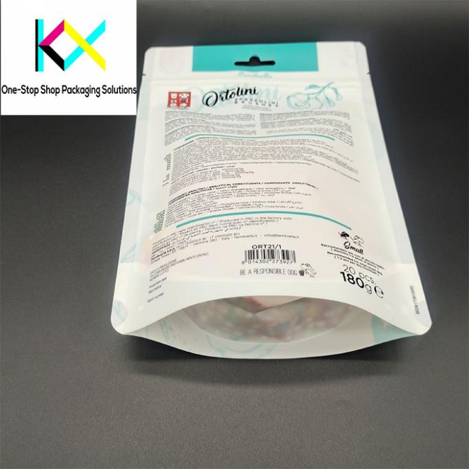 Multiple SKU Stand-up Bag Ziplock Laminated Plastic Mylar untuk Pet Food Packaging Bags 1