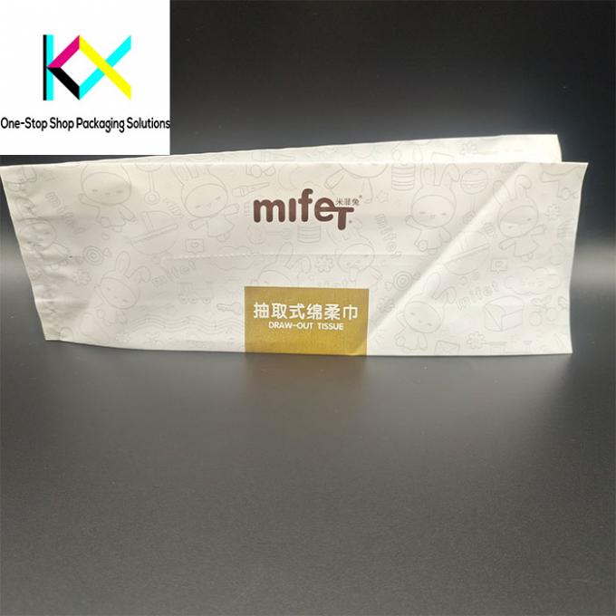 110um Plastik Kantong Kemasan Sisi Gusset Kantong Untuk Tissue Toilet Paper Pumping Paper 0